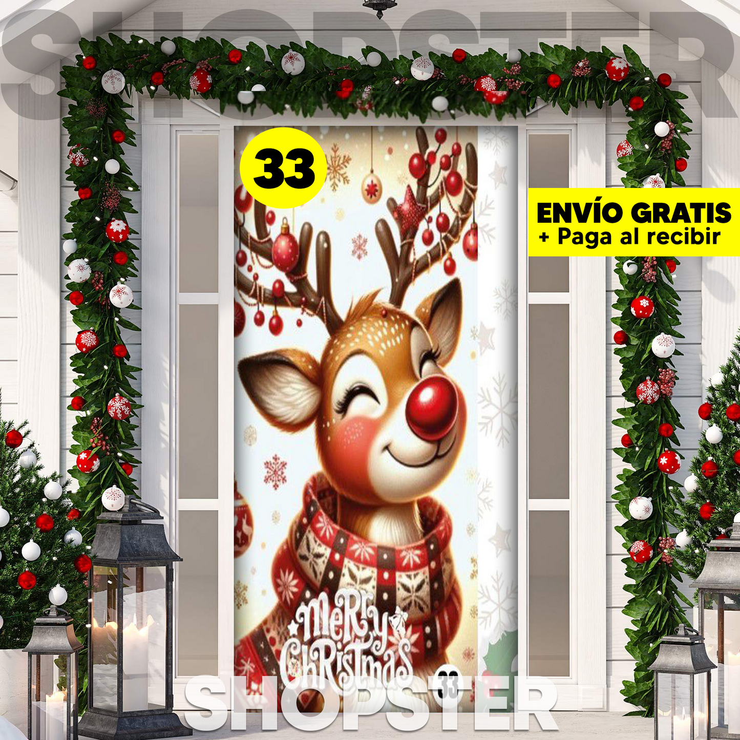 Fundas Navideñas para Puertas 🎄 36 Diseños Mágicos para Decorar tu Hogar 🎅✨