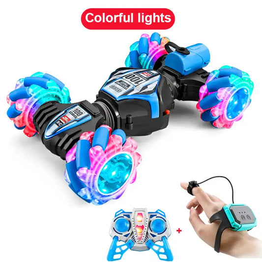 Carro Control Remoto Acrobacias Sensor Mano Humo Colors Lights