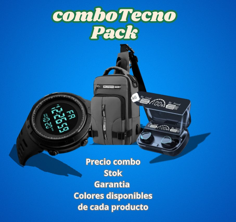 Pack Deportivo:  Reloj Bisel + Audifonos M10 + Pechera